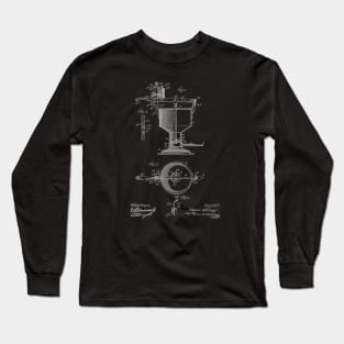 cake or dough filing device Vintage Patent Drawing Long Sleeve T-Shirt